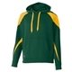 a forest/ lt gold holloway unisex prospect athletic fleece hooded sweatshirt