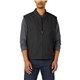 aerial view a rinsed black dickies mens sherpa - lined duck vest, image 1 of 2