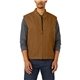 aerial view a rinsed drk brown dickies mens sherpa - lined duck vest, image 1 of 2