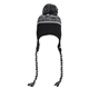 aerial view a black j america backcountry knit pom hat, image 1 of 4