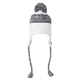 aerial view a white j america backcountry knit pom hat, image 1 of 4