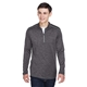 aerial view a carbon hth/ blk core365 mens tall kinetic performance quarter - zip, image 1 of 7