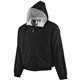 a black augusta sportswear hooded taffeta jacket