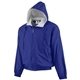 a purple augusta sportswear hooded taffeta jacket