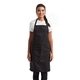 aerial view a black artisan collection by reprime unisex colours recycled bib apron with pocket, image 1 of 4