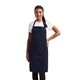 aerial view a navy artisan collection by reprime unisex colours recycled bib apron with pocket, image 1 of 4