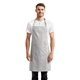 aerial view a silver artisan collection by reprime unisex colours recycled bib apron with pocket, image 1 of 4