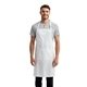 aerial view a white artisan collection by reprime unisex colours recycled bib apron with pocket, image 1 of 4