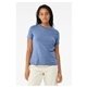 aerial view a blue triblend bella + canvas ladies relaxed triblend t - shirt, image 1 of 2