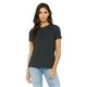 aerial view a char blk triblnd bella + canvas ladies relaxed triblend t - shirt, image 1 of 5