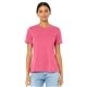 aerial view a char pnk triblnd bella + canvas ladies relaxed triblend t - shirt, image 1 of 3