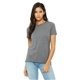 a grey triblend bella + canvas ladies relaxed triblend t - shirt