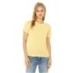 aerial view a pale ylw trblnd bella + canvas ladies relaxed triblend t - shirt, image 1 of 5