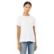 aerial view a solid wht trblnd bella + canvas ladies relaxed triblend t - shirt, image 1 of 6
