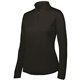 aerial view a black augusta sportswear ladies attain quarter - zip pullover, image 1 of 3