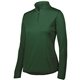 aerial view a dark green augusta sportswear ladies attain quarter - zip pullover, image 1 of 3