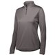 aerial view a graphite augusta sportswear ladies attain quarter - zip pullover, image 1 of 3