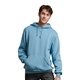 aerial view a arctic blue russell athletic unisex dri - power(r) hooded sweatshirt, image 1 of 2