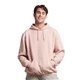 aerial view a blush pink russell athletic unisex dri - power(r) hooded sweatshirt, image 1 of 2