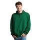 aerial view a dark green russell athletic unisex dri - power(r) hooded sweatshirt, image 1 of 3