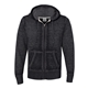 aerial view a twisted black j. america vintage zen fleece full - zip hooded sweatshirt, image 1 of 3