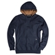 a navy dri duck mens woodland fleece hooded sweatshirt