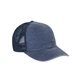 a navy dri duck cotton impact slub trucker hat