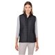 aerial view a black/ black hth nautica ladies harbor puffer vest, image 1 of 2