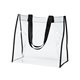 a black bagedge clear pvc tote
