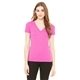 aerial view a berry triblend bella + canvas ladies triblend short - sleeve deep v - neck t - shirt, image 1 of 2