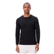 aerial view a black threadfast apparel unisex ultimate long - sleeve t - shirt, image 1 of 3