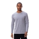 aerial view a heather grey threadfast apparel unisex ultimate long - sleeve t - shirt, image 1 of 3