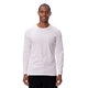 aerial view a white threadfast apparel unisex ultimate long - sleeve t - shirt, image 1 of 3
