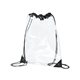 a black bagedge pvc clear drawstring bag