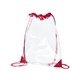 a red bagedge pvc clear drawstring bag