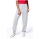 aerial view a light steel hanes polyester fleece pant, image 1 of 4