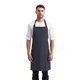 aerial view a indigo denim artisan collection by reprime unisex regenerate recycled bib apron, image 1 of 4