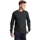 aerial view a black champion unisex heritage long - sleeve t - shirt, image 1 of 5