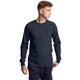aerial view a navy champion unisex heritage long - sleeve t - shirt, image 1 of 6