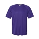 aerial view a purple augusta sportswear adult attain wicking short - sleeve t - shirt, image 1 of 3
