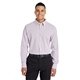 aerial view a burgundy/ white devon jones crownlux performance(r) mens micro windowpane woven shirt, image 1 of 4