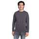 aerial view a carbon core365 adult fusion chromasoft(tm) performance long - sleeve t - shirt, image 1 of 10