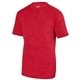 a red augusta sportswear youth shadow tonal heather short - sleeve training t - shirt