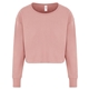 aerial view a dusty pink awdis - womens cropped pullover sweatshirt, image 1 of 2