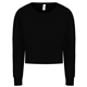 aerial view a jet black awdis - womens cropped pullover sweatshirt, image 1 of 2