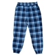a blue/ white burnside unisex flannel jogger