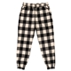 a ecru/ black burnside unisex flannel jogger