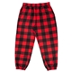 a red/ black burnside unisex flannel jogger