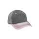 a chrcl/ p pnk/ gr adams pigment - dyed twill mesh trucker cap