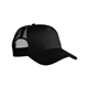 aerial view a black/ black econscious eco trucker cap, image 1 of 2